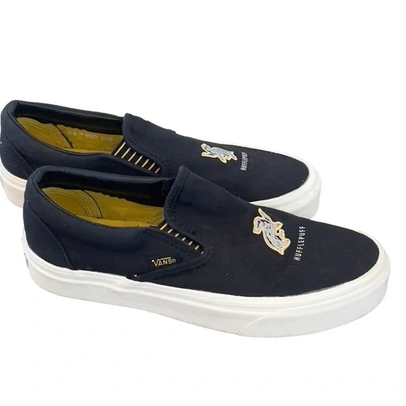 Vans Harry Potter Hufflepuff Slip-On Shoes Unisex Black Canvas Everyday - Picture 2 of 6
